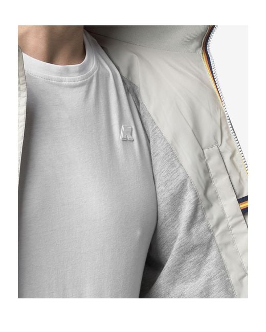 K-Way Gray Amaury Zip-Up Jacket for men