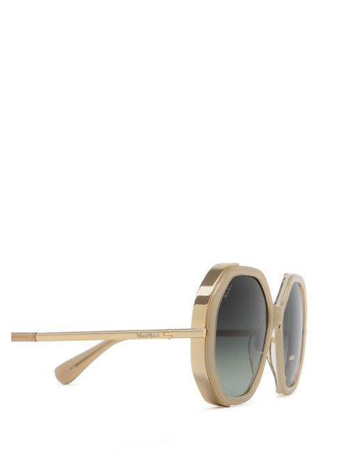 Max Mara Green Irregular Frame Sunglasses