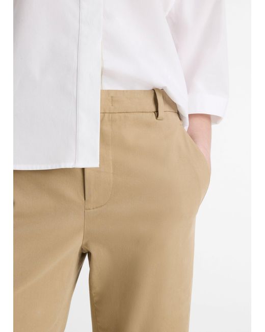 Vince White Mid-Rise Chino Pants