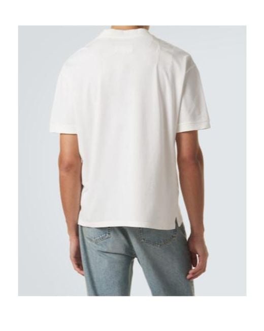 Maison Margiela White Cotton Piqué Polo Shirt for men