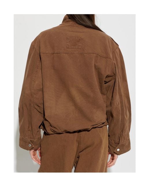 Blumarine Brown Zipped Belted Jacket