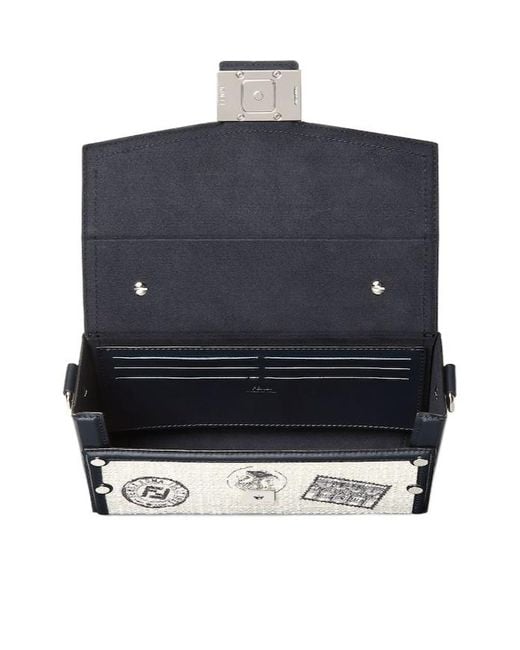 Fendi Metallic Soft Trunk Baguette Tote Bag for men