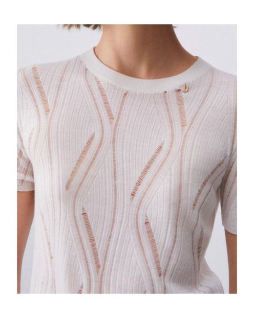 Liu Jo White Short Sleeve Crewneck Top