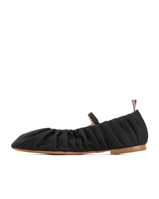 Thom Browne Black John Ruched Ballerina Shoes