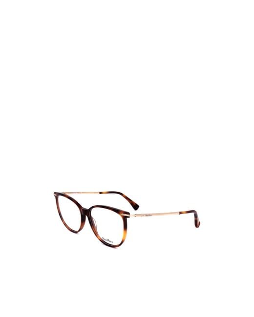 Max Mara White Square Frame Glasses