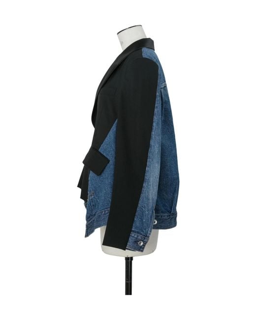 Sacai Black Suiting X Denim Jacket