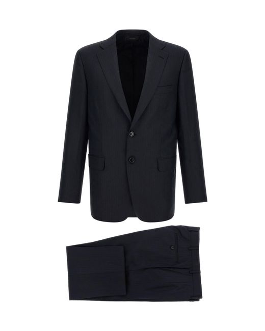 Brioni Blue Single-Breasted Suits for men