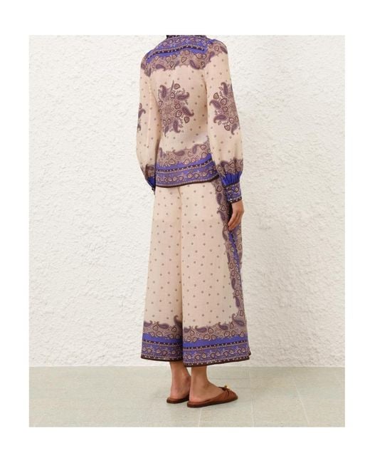 Zimmermann Purple Maxine Shirt