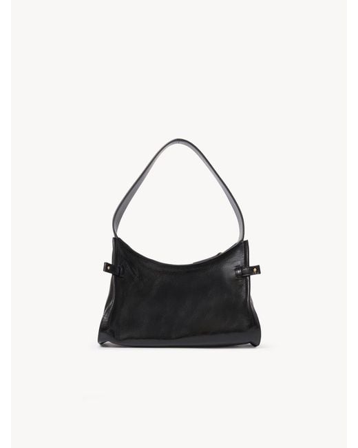 Chloé Black Charms Hobo Bag In Shiny Leather
