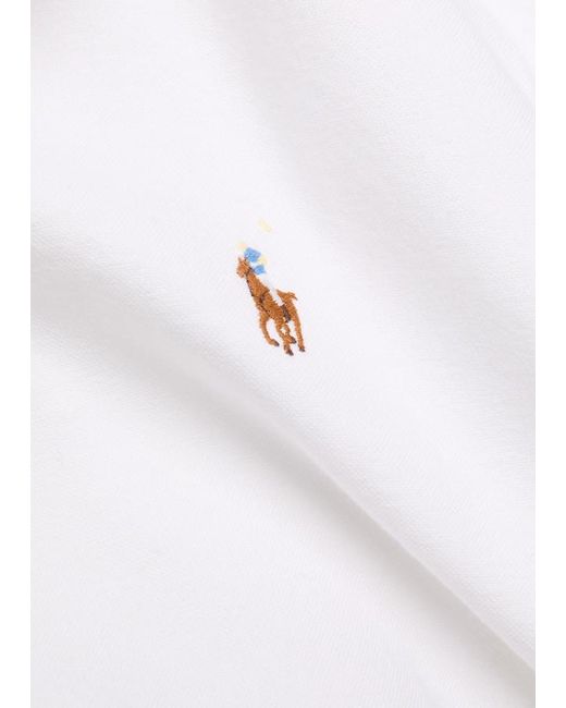 Polo Ralph Lauren White Belted Cotton Midi Shirt Dress
