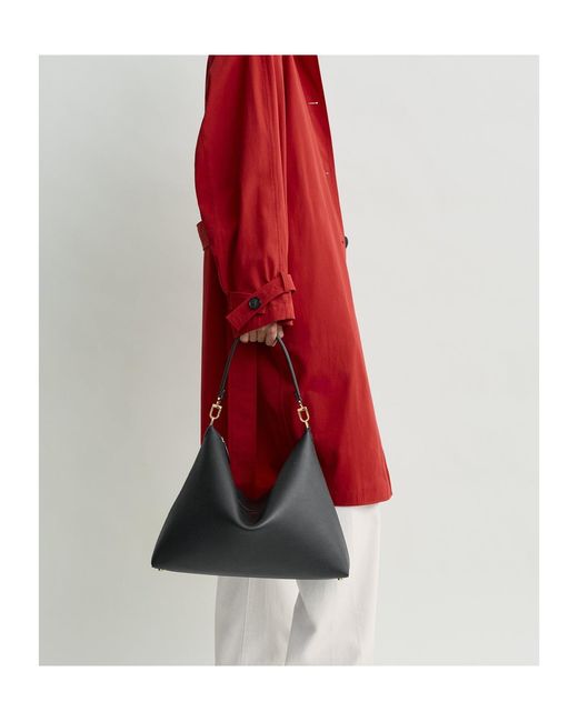 Totême Black Totême Zip-Up Shoulder Bag