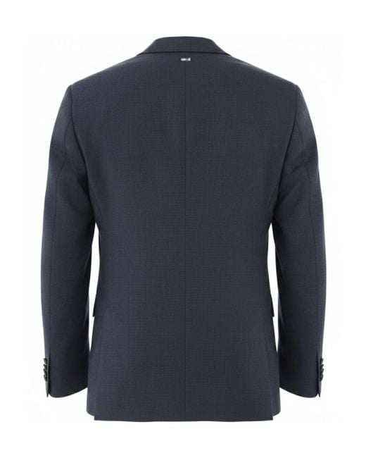 Herno Blue Single Breasted Tailored Jacket for men