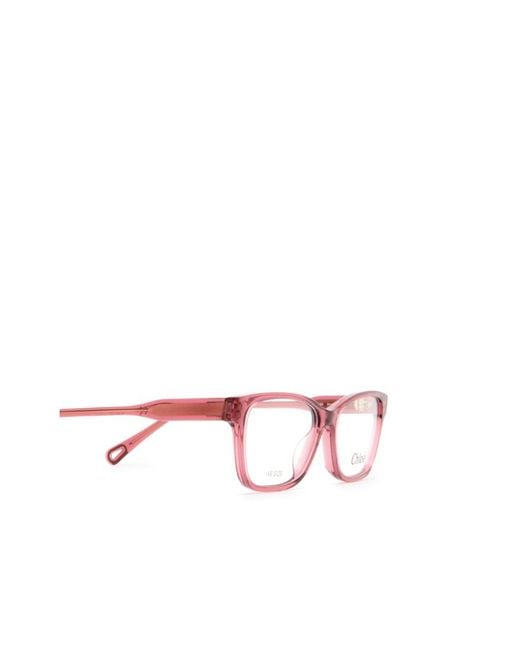 Chloé White Chloé Eyewear Rectangular Frame Glasses