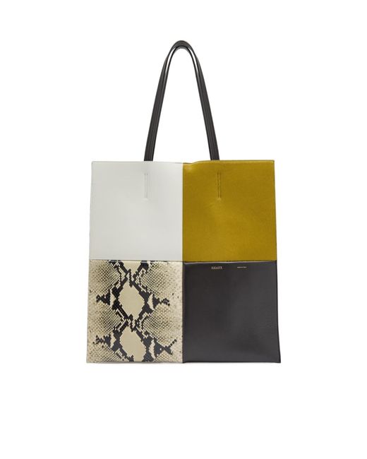 Khaite Metallic Piper Patchwork Leather Tote Bag