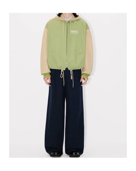 KENZO Green Hooded Parka for men