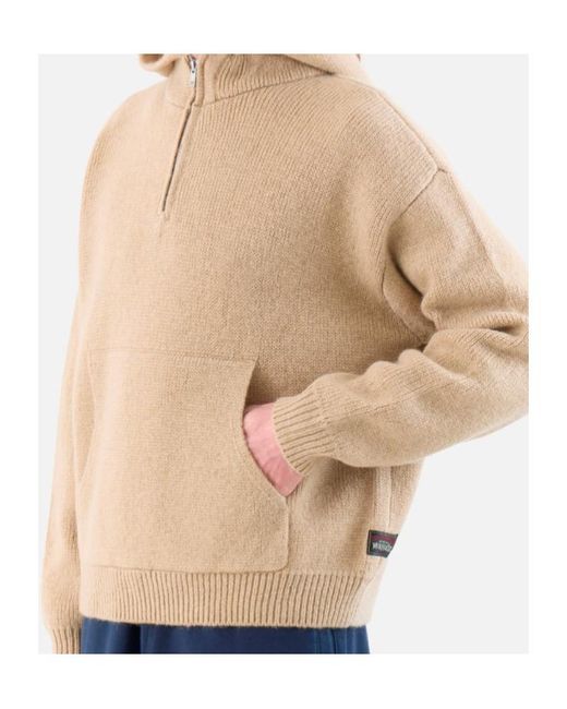 Stussy Blue Stüssy Wool Quarter-Zip Sweater Hoodie for men