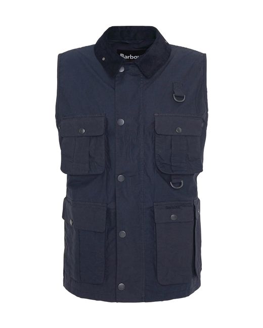 Barbour Blue Sleeveless Vest for men