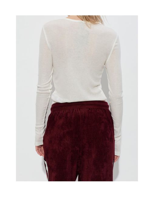 Samsøe & Samsøe White Button-Detail Top
