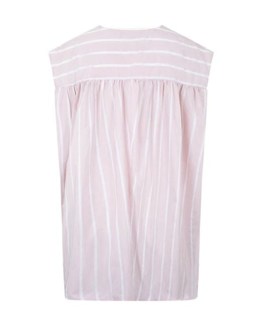 Fabiana Filippi Pink Sleeveless Striped Tank Top