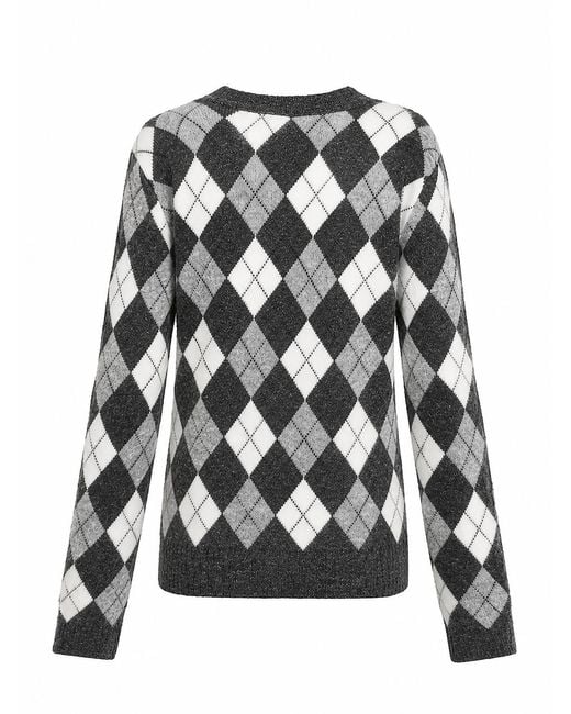 P.A.R.O.S.H. Multicolor Argyle Long-Sleeve Sweater