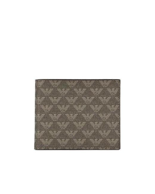 Emporio Armani Gray Printed Purse