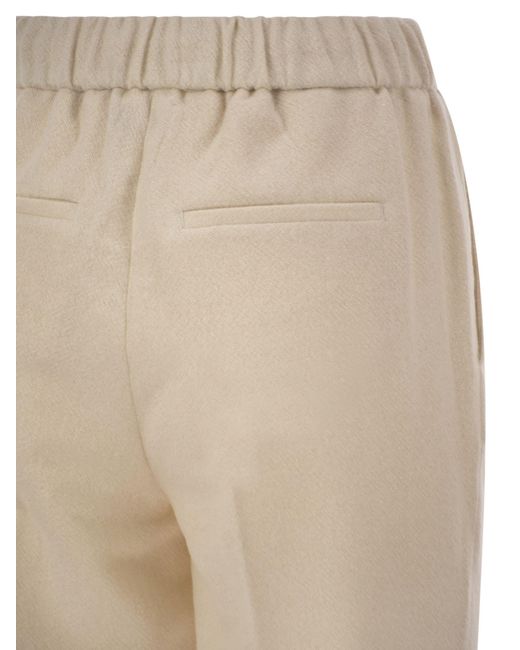 Peserico Natural Elastic Waist Casual Pants
