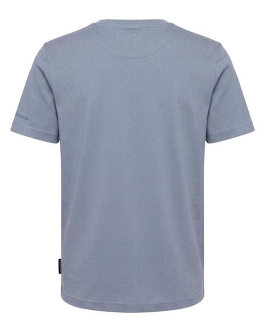 Moose Knuckles Blue Duluth T-Shirt for men