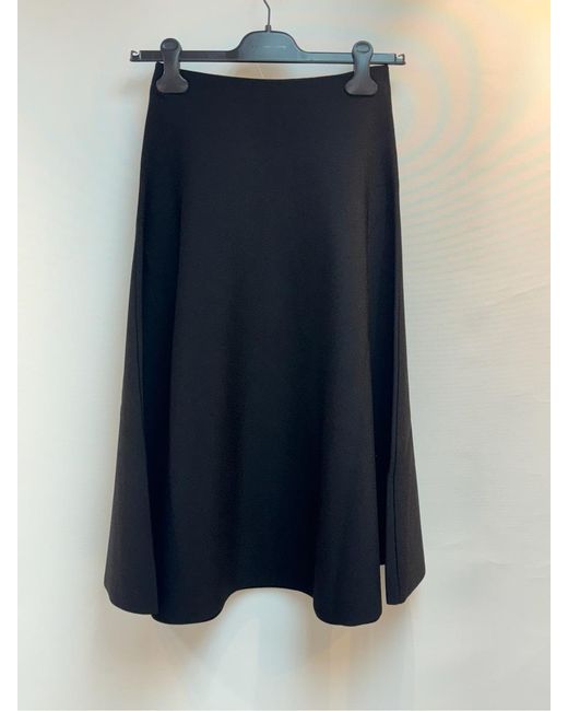 The Row Blue Harley Mid-Rise Midi Skirt