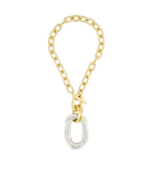 Rabanne Metallic Rabanne Chunky-Chain Oval Detail Necklace