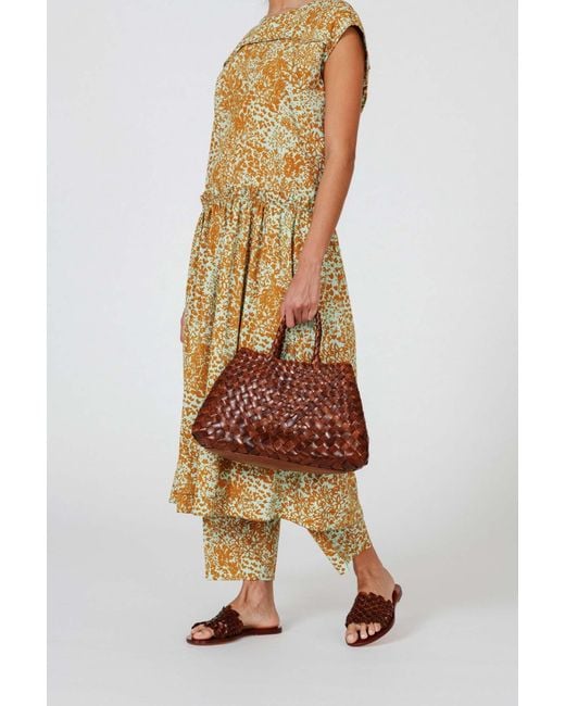 Dragon Diffusion Brown Santa Croce Small Tote Bag