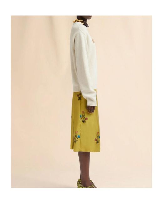 Marni Natural Laser-Cut Logo Sweater