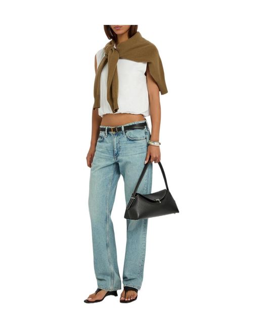 Rag & Bone Blue Straight-Leg Jeans