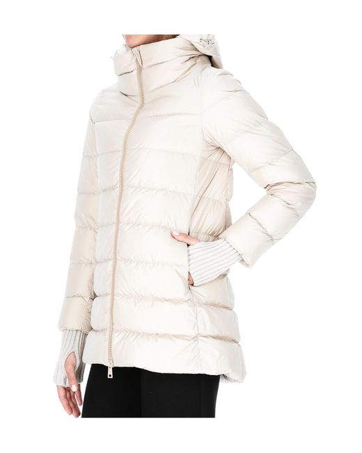 Herno Natural Zip-Fastening Padded Coat