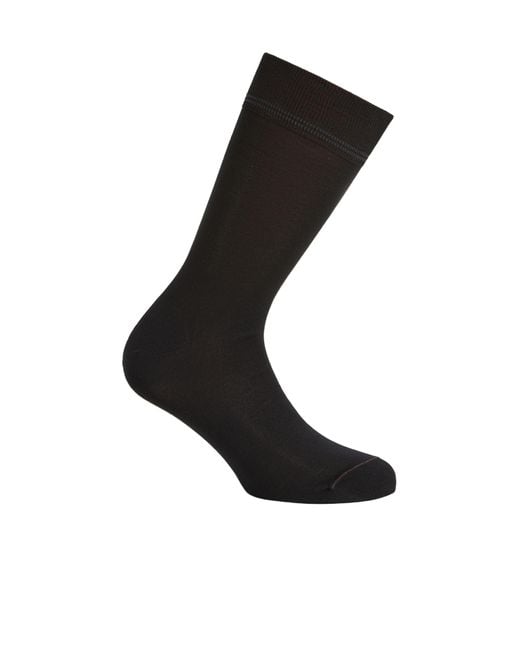 Zegna Black Cotton Socks for men