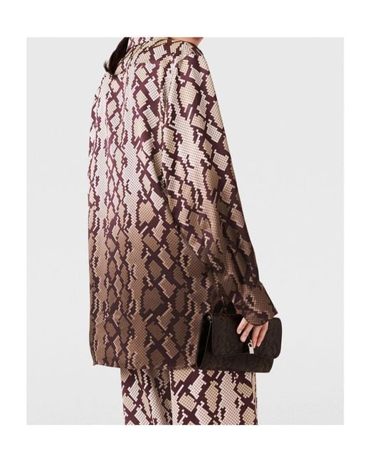 Stella McCartney Brown Printed Oversized Shirt