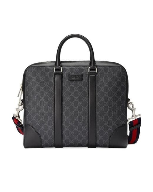 Gucci Black Gg Supreme Briefcase for men