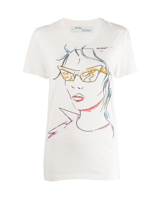 Off-White c/o Virgil Abloh White Logo Character Printed T-Shirt