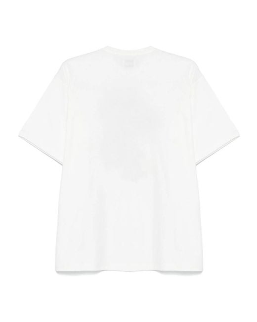 Magliano White Graphic Printed Crewneck T-Shirt for men