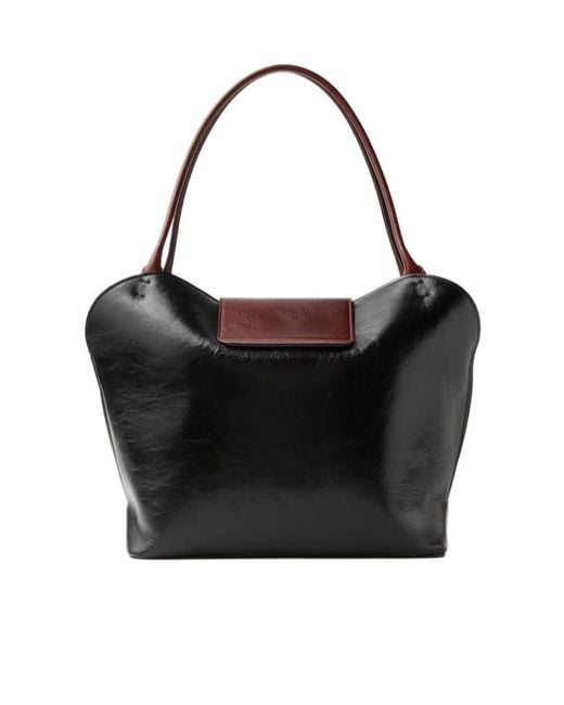Versace Black Vivian Large Leather Shoulder Bag