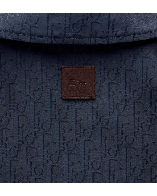 Dior Blue Monogram Button-Up Jacket for men