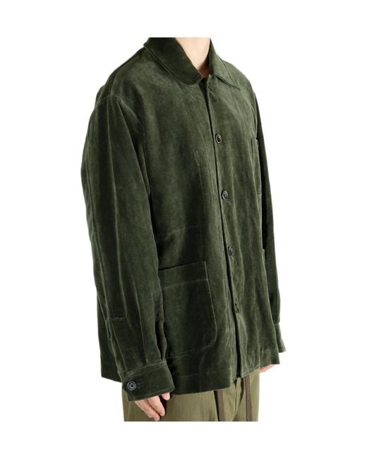 Uma Wang Green Long-Sleeved Casual Jacket for men
