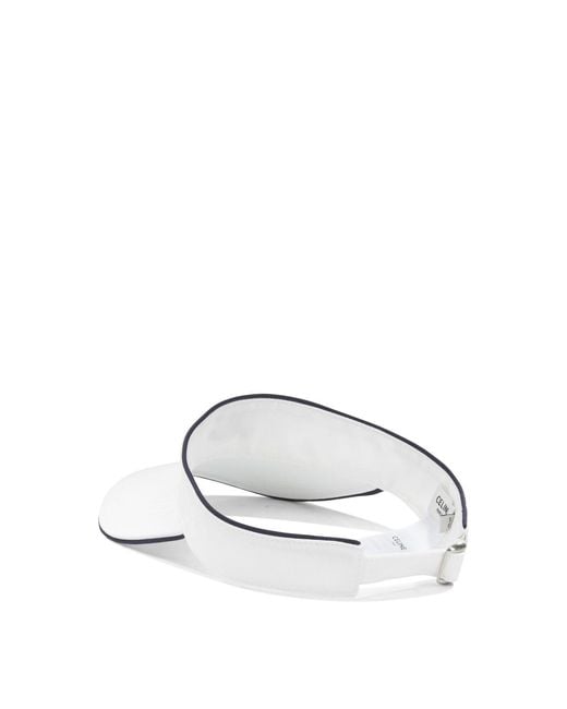 Céline White Patterned Sun Hat