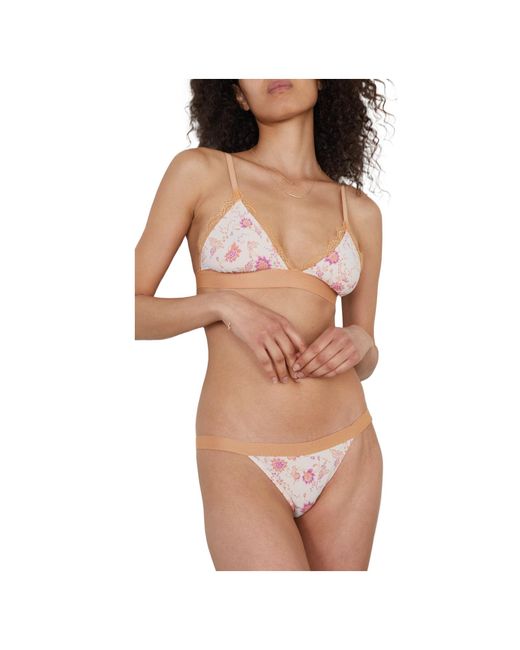 LoveStories Pink Floral Print Triangle Bra