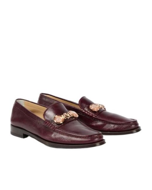 Gabriela Hearst Brown Melchora Embellished Leather Loafers