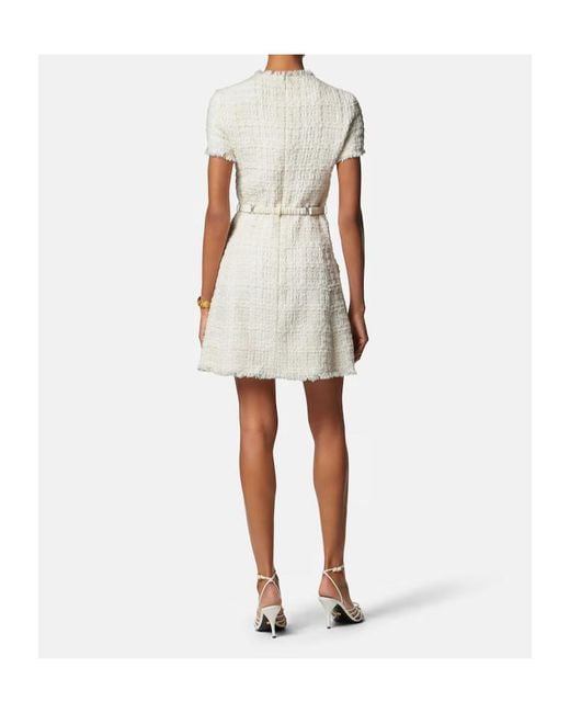 Versace White Tweed Mini Dress