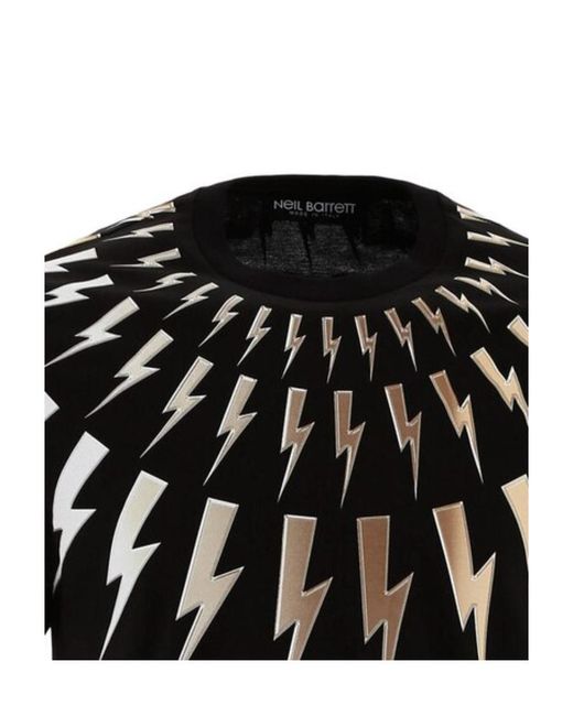 Neil Barrett Black Printed T-Shirt for men