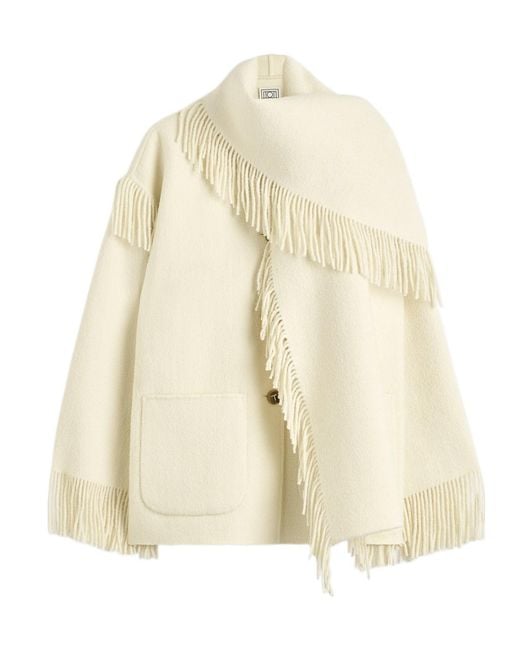Totême Natural Totême Fringe High Neck Jacket