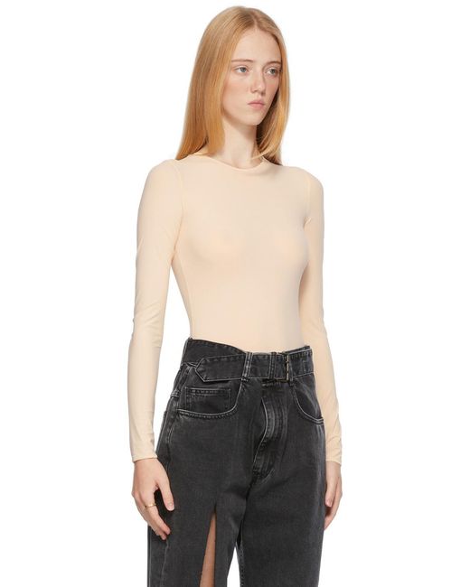 Maison Margiela Black Four-Stitch Long-Sleeved Bodysuit