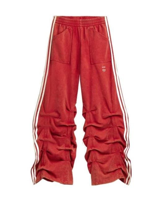 adidas Originals Adidas X Avavav Pleated Track Pants in Red