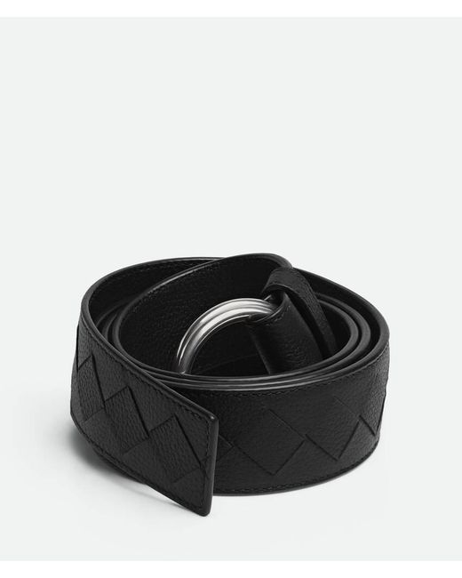 Bottega Veneta Black D-Ring Belt for men